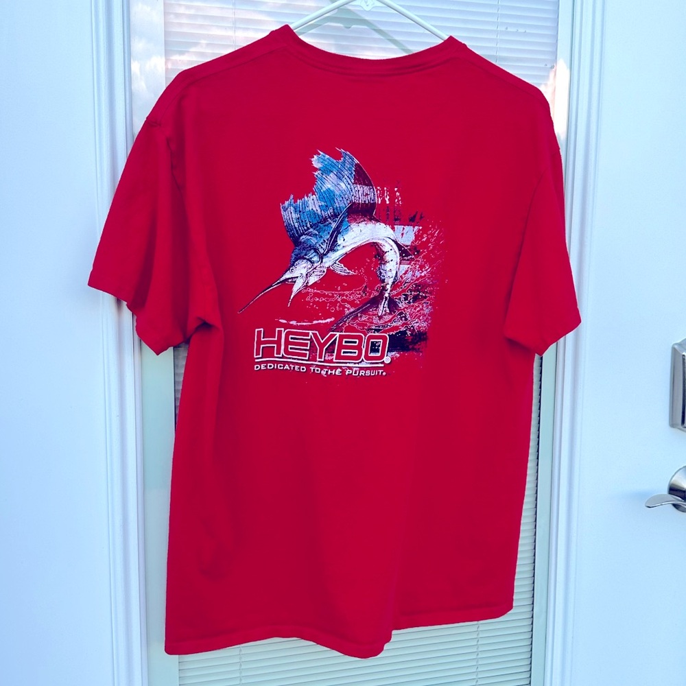 Heybo Red Patriotic Fish Americana T-Shirt